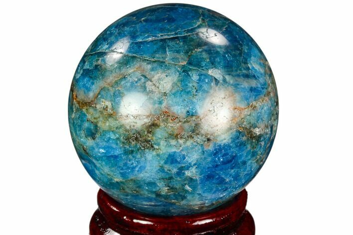 Bright Blue Apatite Sphere - Madagascar #121854